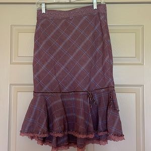 Free people knee length fit and flare skirt.